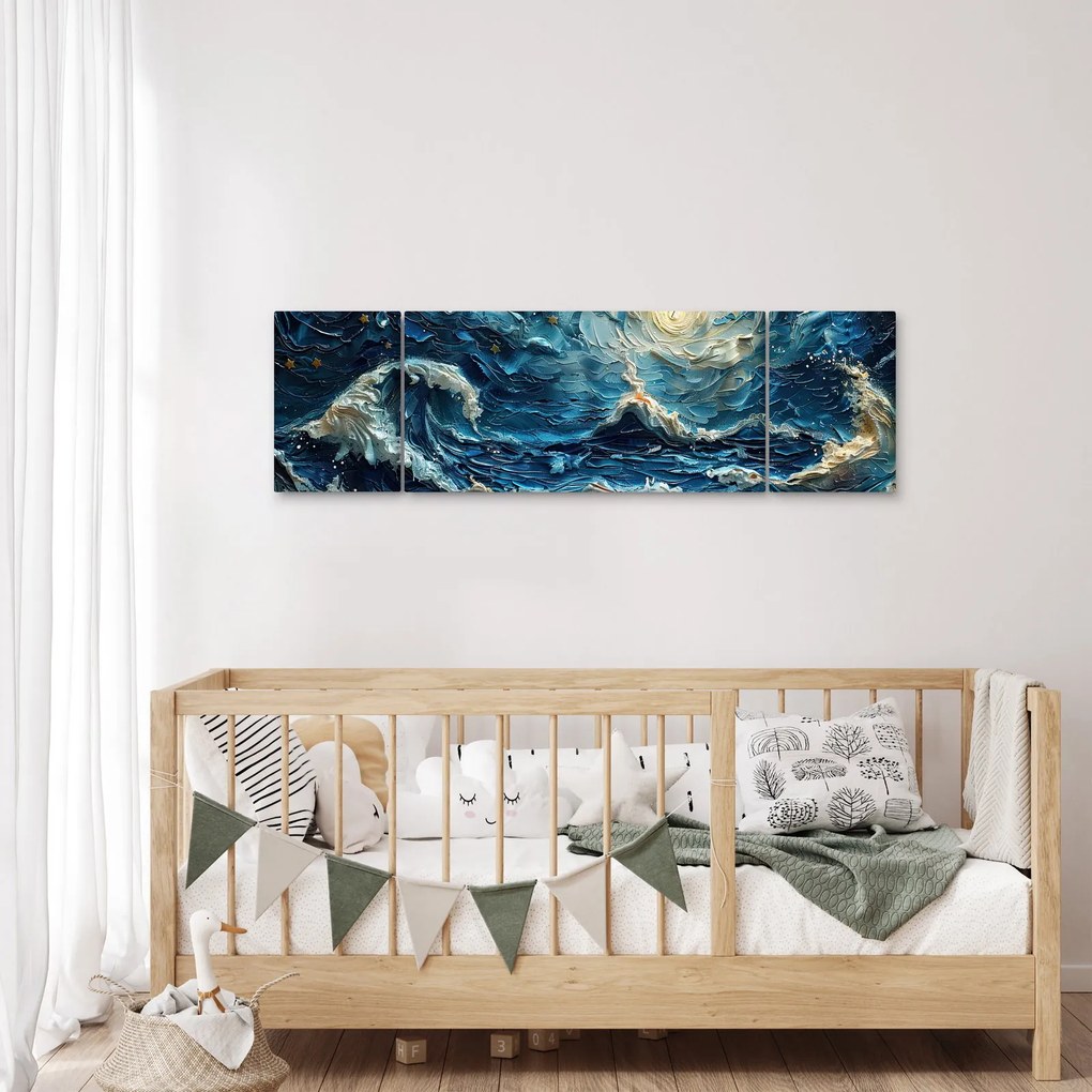 Obraz - Malowanie nieba i morza (170x50 cm)