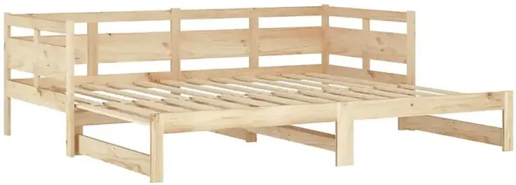 Łóżko Rozsuwane Dla Rodzeństwa Z Naturalnego Drewna 2X(90X200) Cm P6-K25