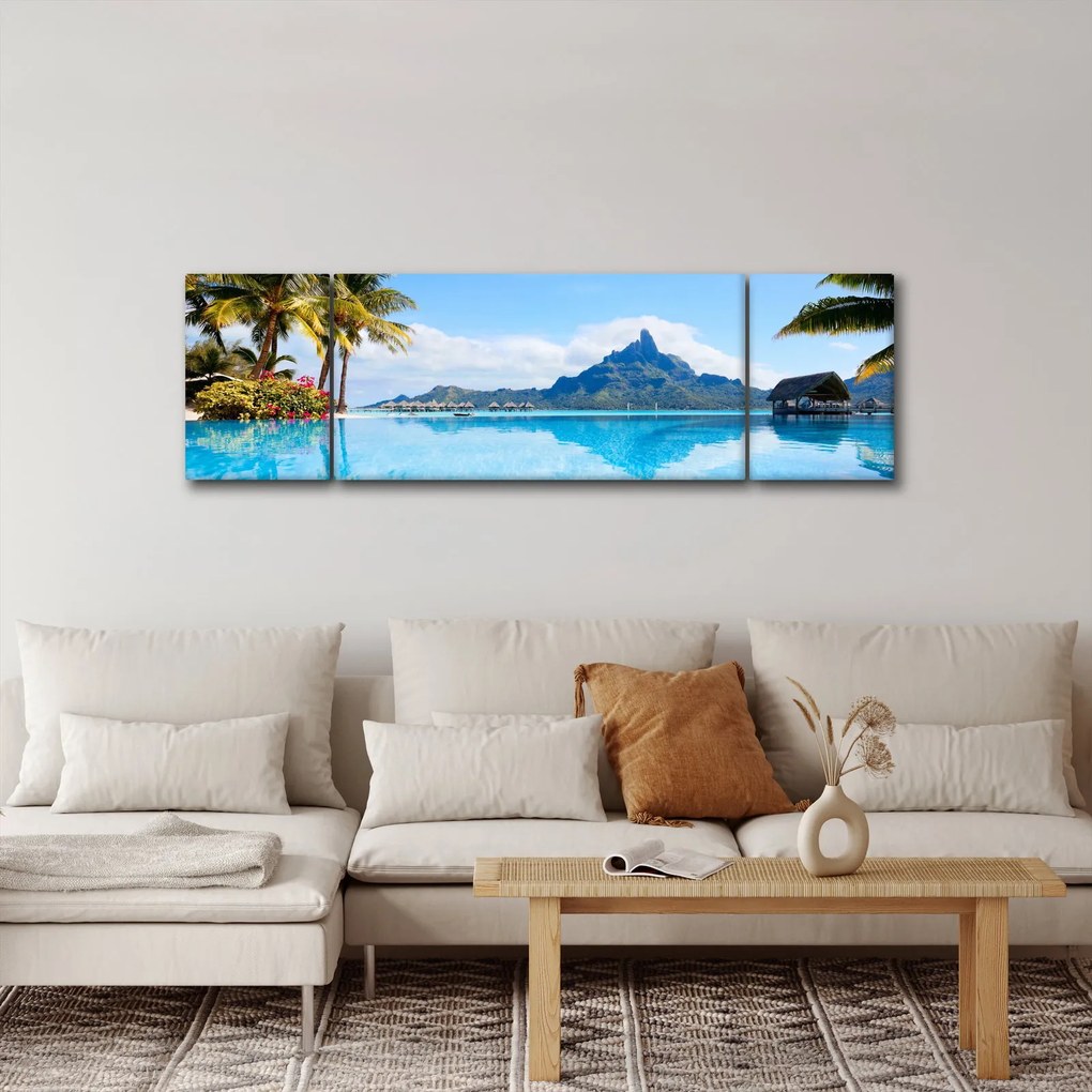 Obraz - Palmy i plaże (170x50 cm)