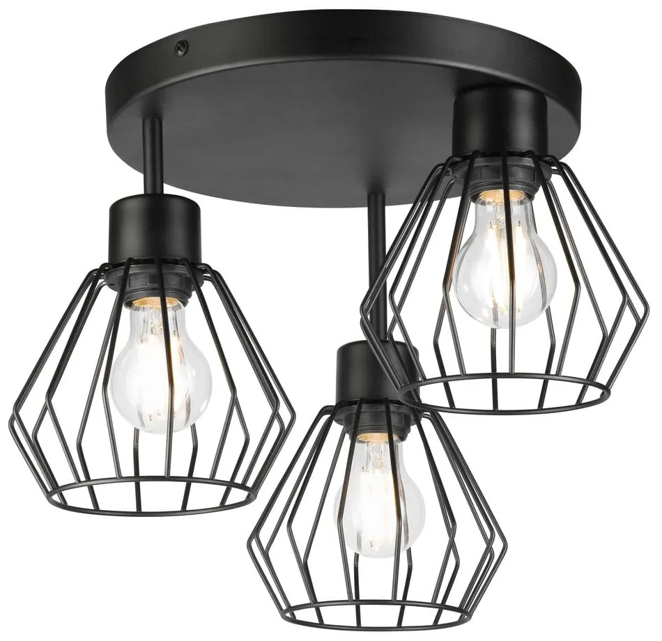 Czarna lampa sufitowa Audrey – LAMKUR