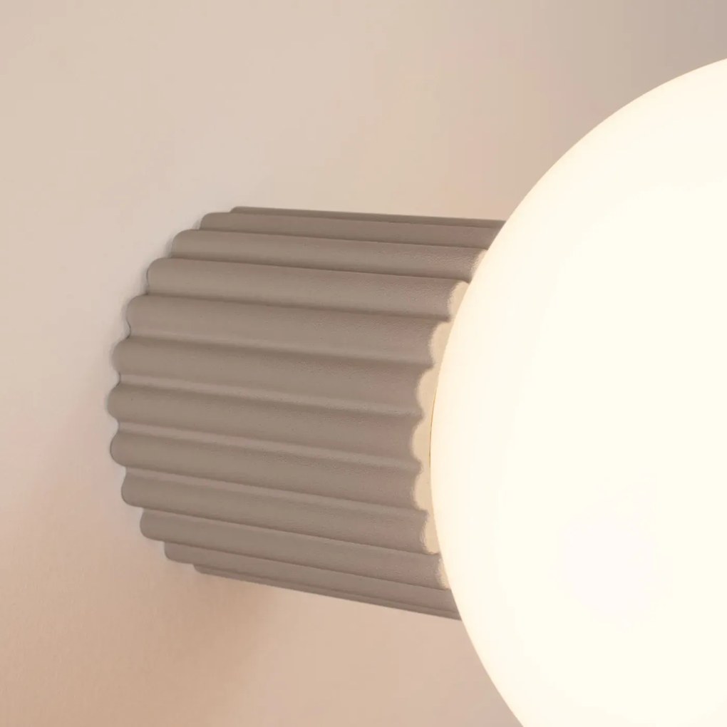 Kinkiet HALO taupe IP44 ryflowany SOLLUX  LIGHTING