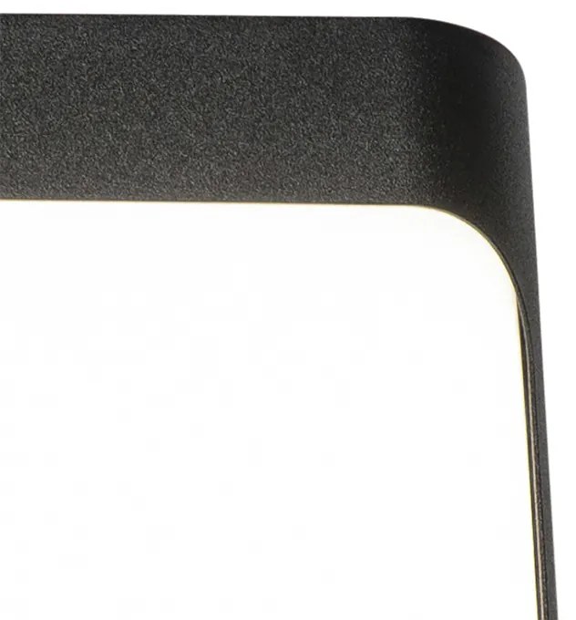Zewnetrzna Lampa ścienna czarna z LED IP44 z czujnikiem ruchu - Khuvan Nowoczesny Oswietlenie zewnetrzne