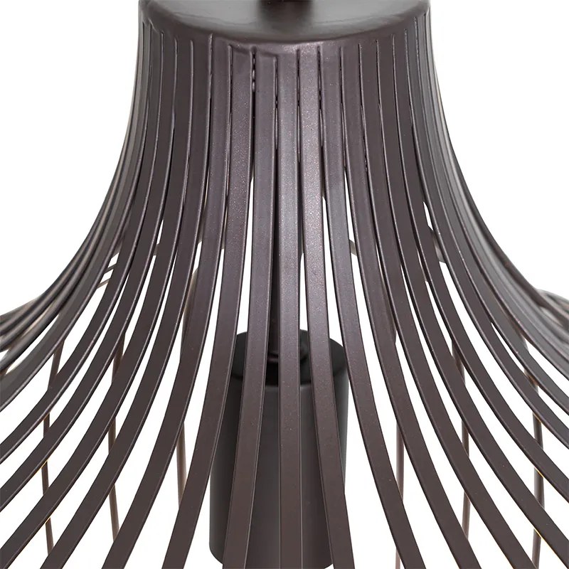 Nowoczesna lampa wisząca brązowa 38 cm - Saffira Nowoczesny Oswietlenie wewnetrzne