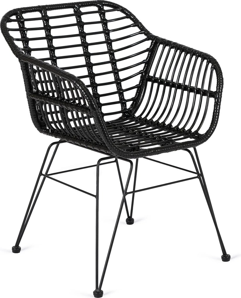 Krzesło Ogrodowe Rattanowe MUSA Czarne