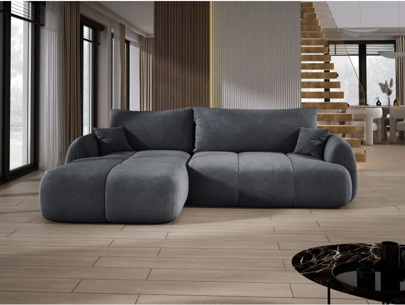 Narożnik COCO z funkcją spania poduszkami i pojemnikiem Cloud 91 DOMOHOME