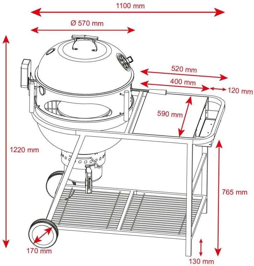 Avenberg Grill wielofunkcyjny z kociołkiem Venezia + szpikulec elektr. do grill. + piec do pizzy