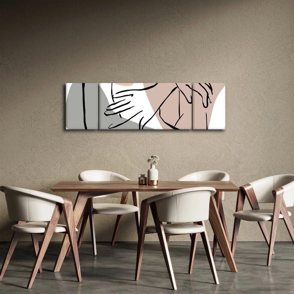 Obraz - Kobieta linia sztuki ciała N⁰2 (170x50 cm)