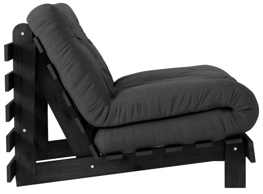 Ciemnoszary fotel Roots Black Night – Karup Design
