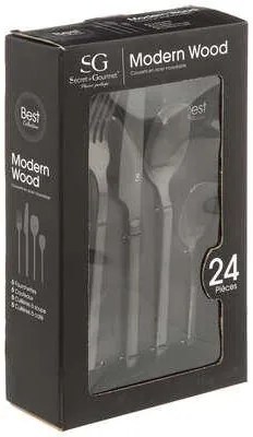 Zestaw sztućców ze stali nierdzewnej MODERN, 24 sztuki