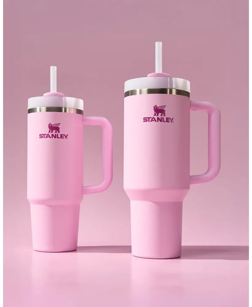 Różowy termos ze słomką ze stali nierdzewnej 1,18 l Quencher H2.0 FlowState Tumbler Cherry Blossom – Stanley