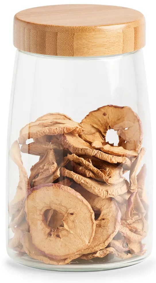 Szklany słoik ze szczelną pokrywką z bambusa, 1600 ml