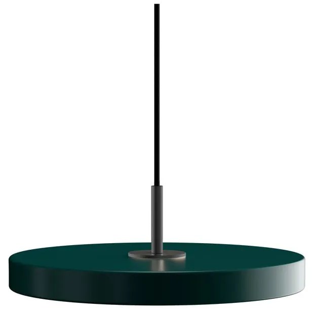 Ciemnozielona lampa wisząca LED z metalowym kloszem ø 31 cm Asteria Mini – UMAGE