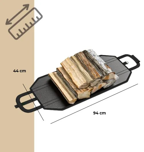 Wiata na drewno opałowe CORINA, 198x163x70 cm, antracyt/zielona Gardebruk