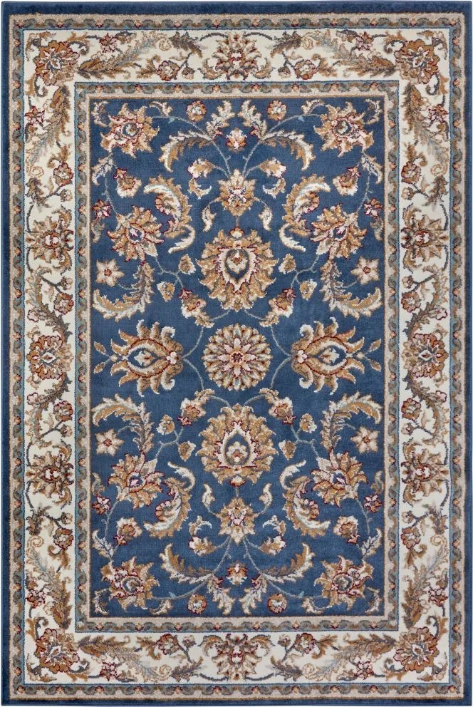 Dywan Luxor Perski Florystyczny niebiesko - kremowy 140 cm x 200 cm