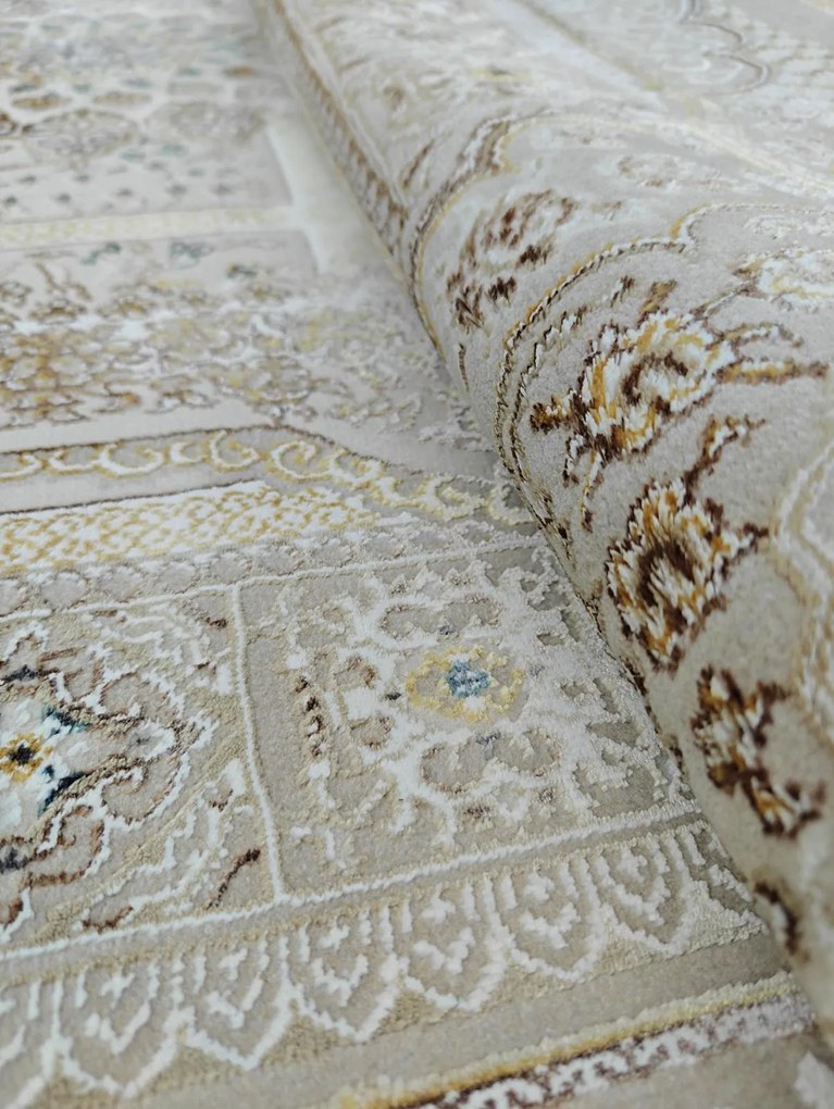 Dywan klasyczny Gold Ornament beżowo-złoty 200 cm x 290 cm