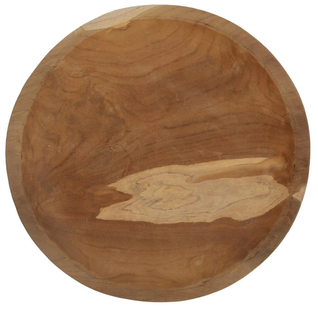 Talerz ozdobny z drewna tekowego, Ø 40 cm