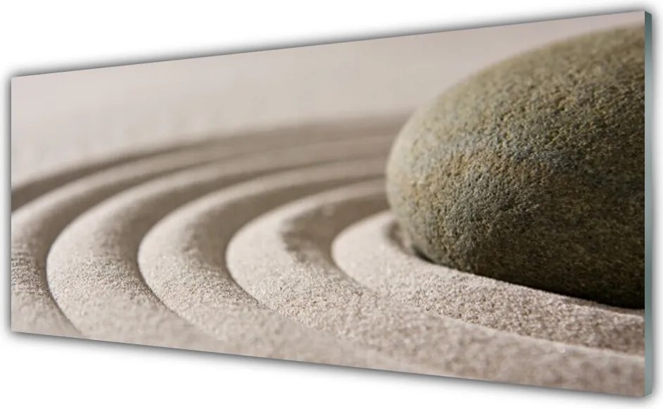 Panel Szklany Artystyczna Kompozycja Z Piasku I Kamieni