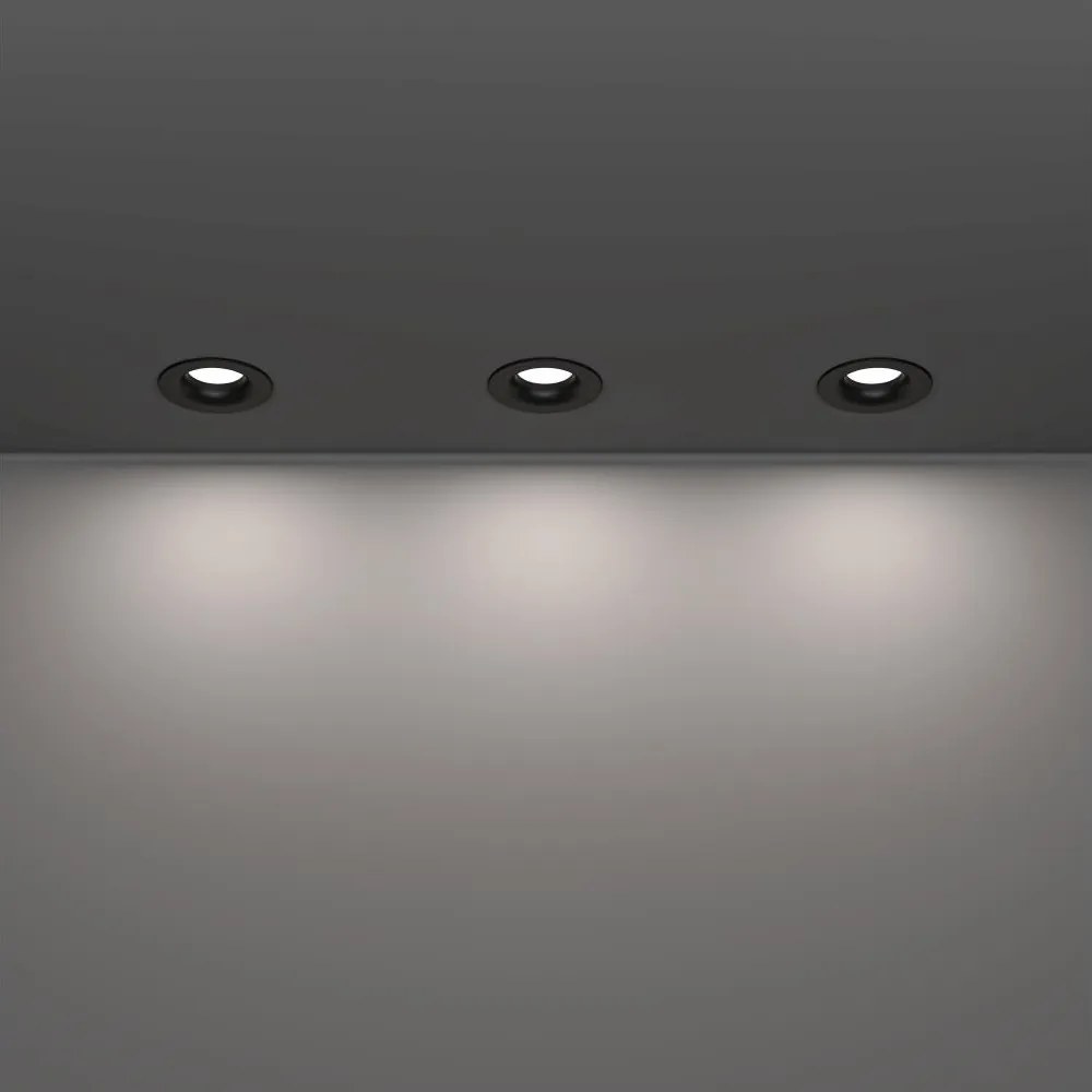 Eglo 902274 - ZESTAW 3x LED, sufitowa oprawa łazienkowa SALABATE, LED/4,9W/230V, śr. 8,8 cm, IP65, czarny