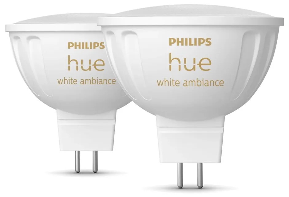 Inteligentne żarówki z gwintem GU 5,3, 5 W zestaw 2 szt. White ambiance – Philips Hue