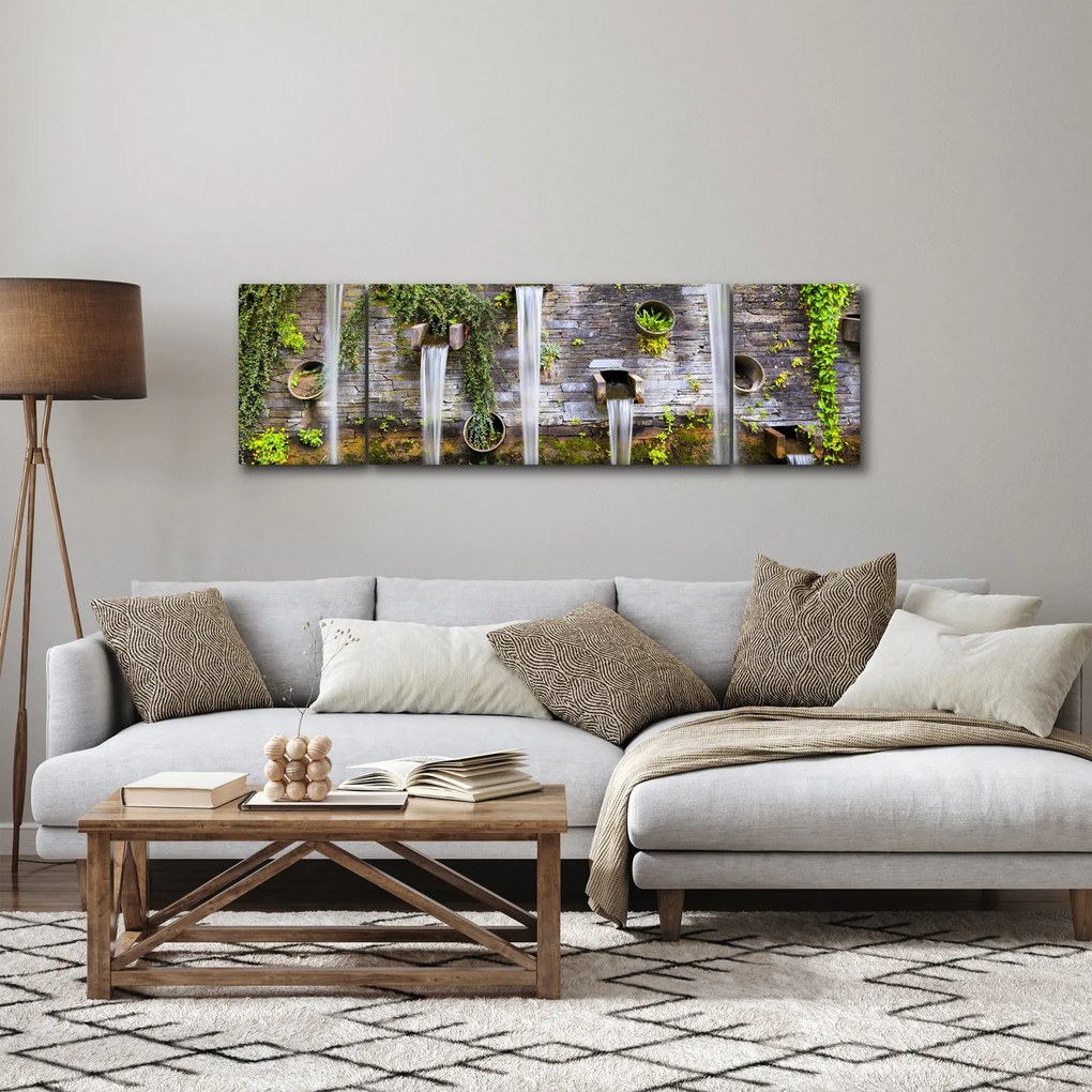 Obraz - Kamienny mur, Hamburg, Niemcy (170x50 cm)