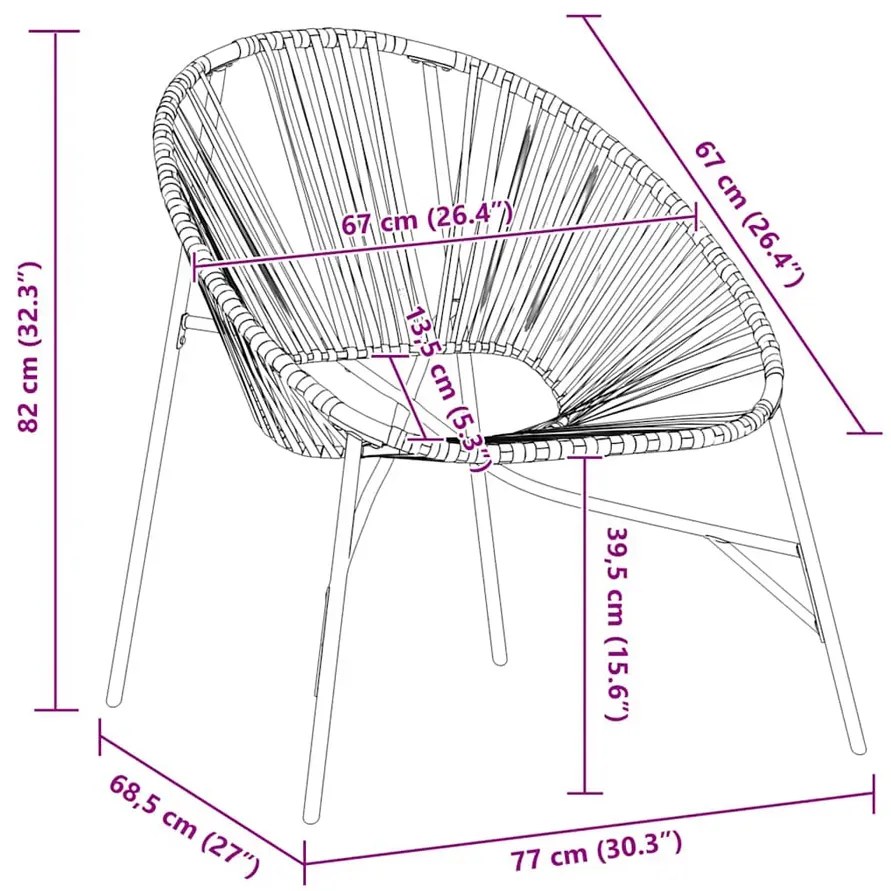 Komplet czarny mebli ogrodowych W7-M24