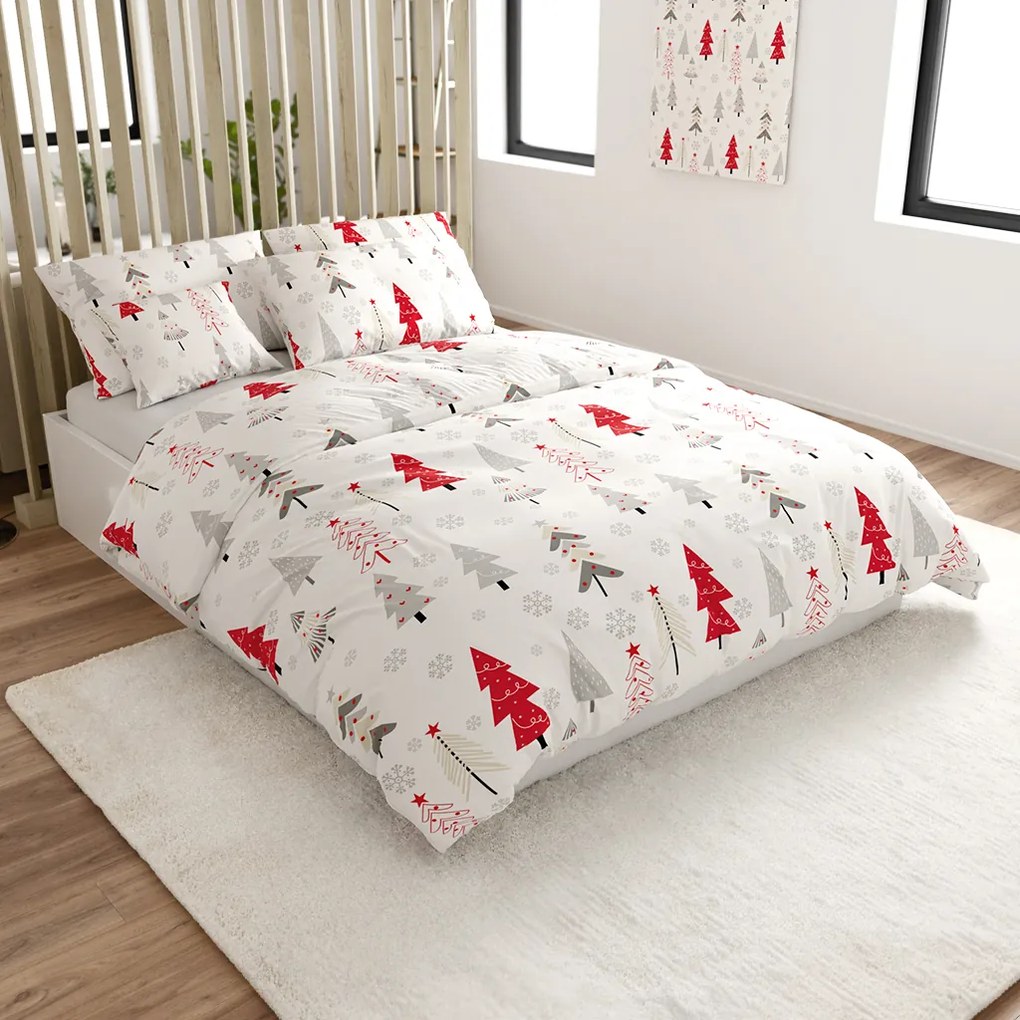 PrzytulneMieszkanie.pl PrzytulneMieszkanie.pl Pościel z mikrofibry JINGLE biała Rozmiar pościeli: 70 x 90 cm | 140 x 220 cm