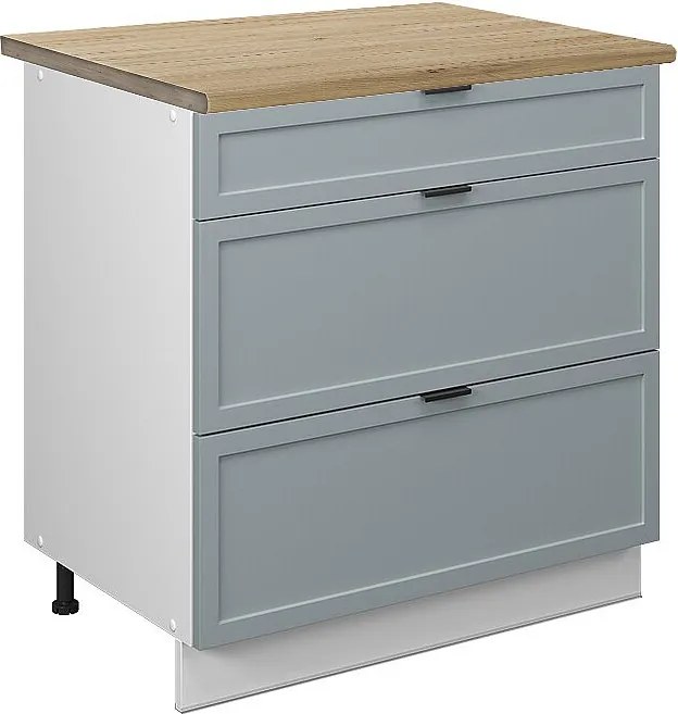 Szafka dolna do kuchni jasnoniebiesko-szary 80x60x82 fame-line