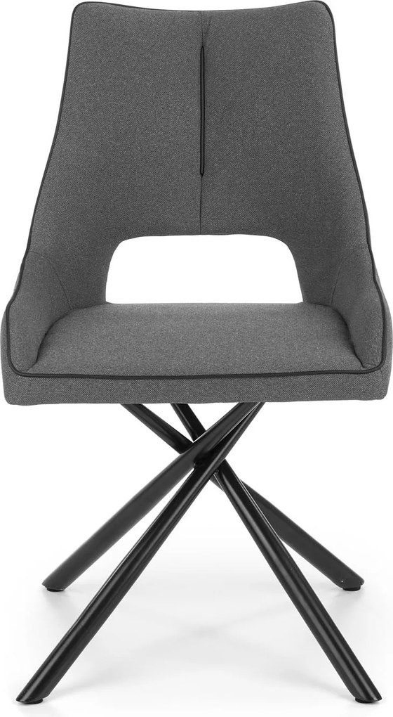 Tapicerowane krzesło z krzyżującą się podstawą K409