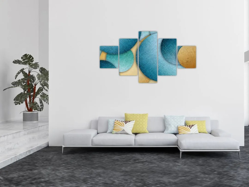 Obraz kręgów abstrakcji (125x70 cm)