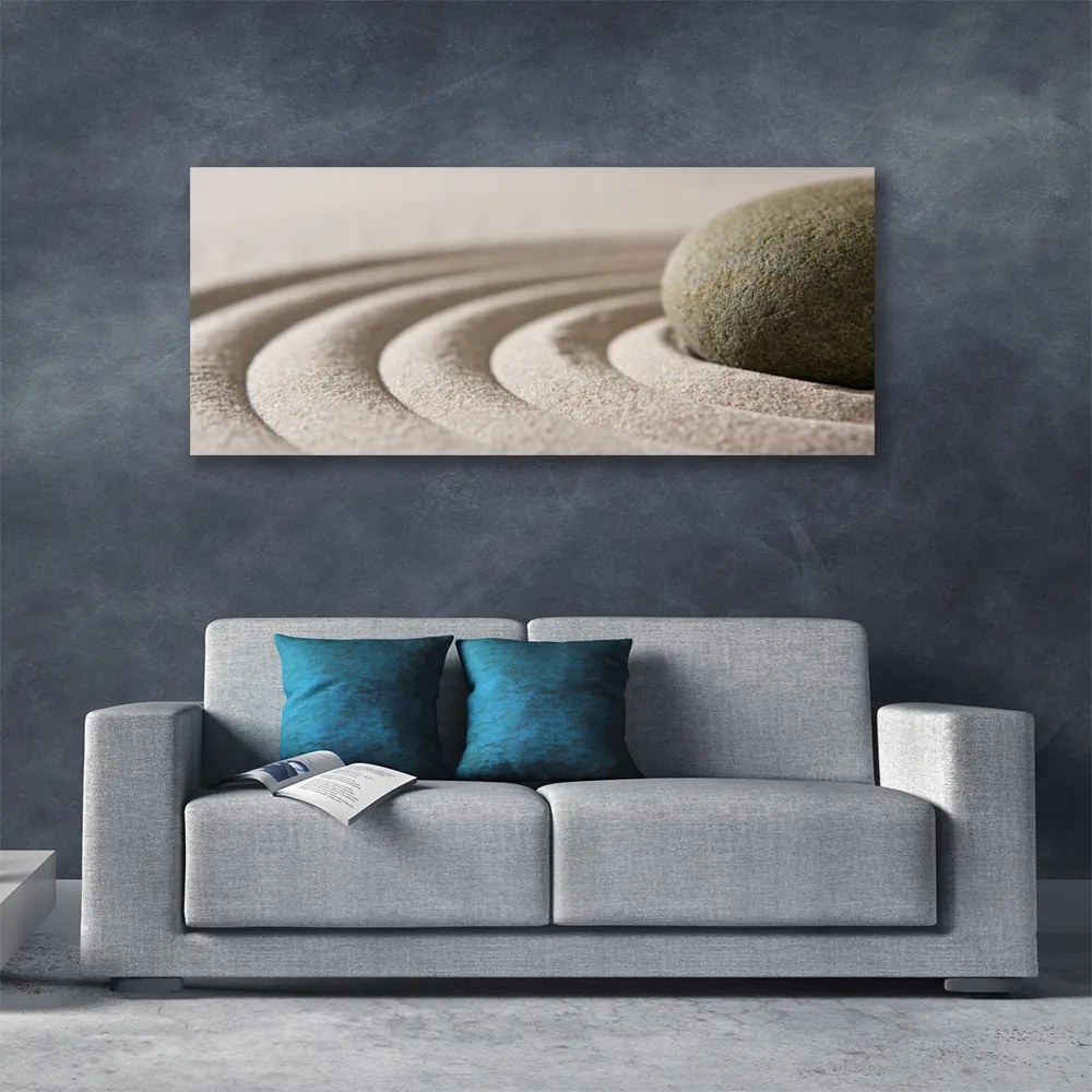 Obraz canvas Artystyczna Kompozycja z Piasku i Kamieni