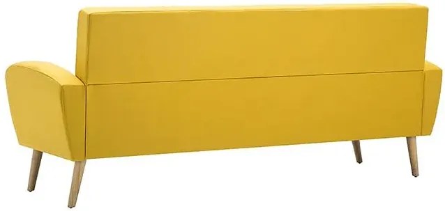 Trzyosobowa sofa pikowana żółta - Umberro 3Q