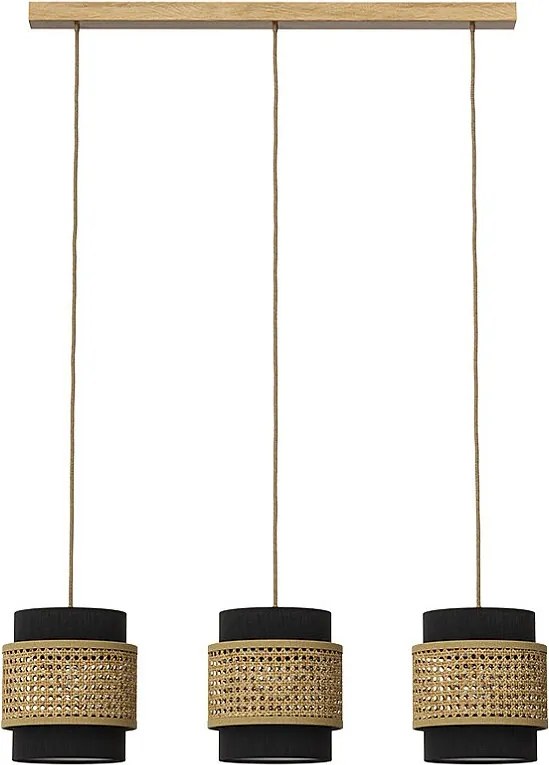 3-częściowa lampa wisząca czarny 70x70x120 morten