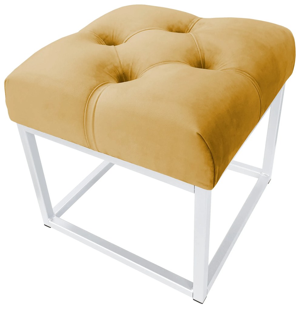 Pufa CHESTERFIELD LOFT ławka postawa biała MG15