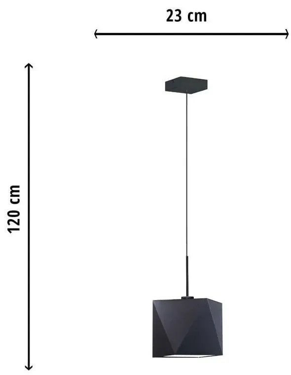 Lampa wisząca regulowana na czarnym stelażu - E7-P38