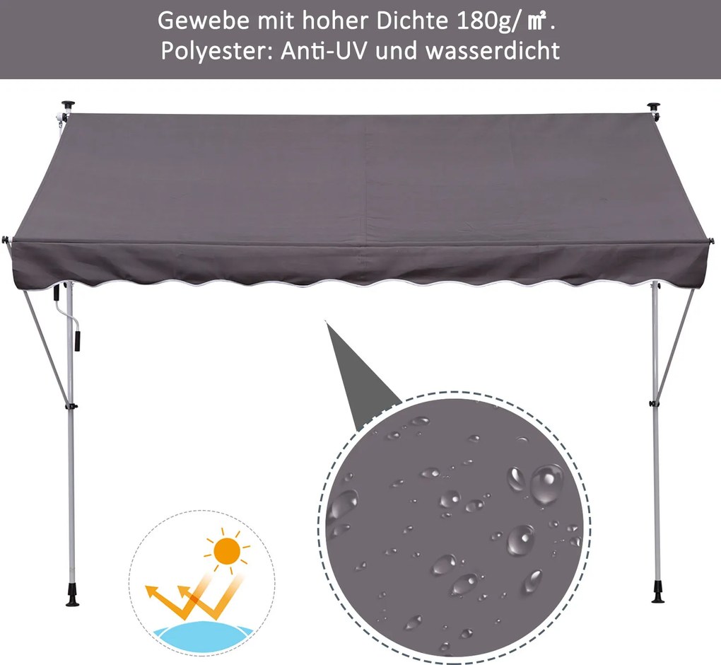 Outsunny Markiza Markiza przegubowa