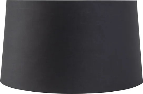 Abażur bawełniany czarny 40/45/25 ze złotym wnętrzem