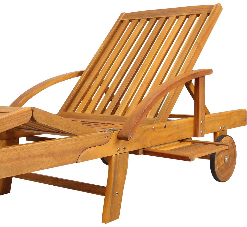 Leżak ogrodowy TAMI SUN, 195,5x69x85cm, naturalny brąz Jurhan