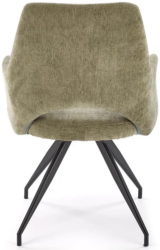 Oliwkowe kubełkowe krzesło obrotowe N0-B81