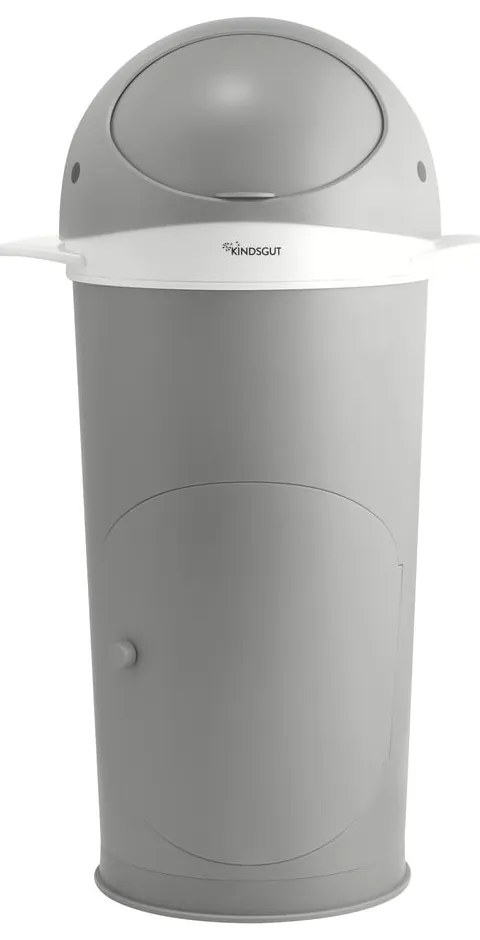 Ciemnoszary plastikowy kosz na pieluchy 25 l Whale – Kindsgut