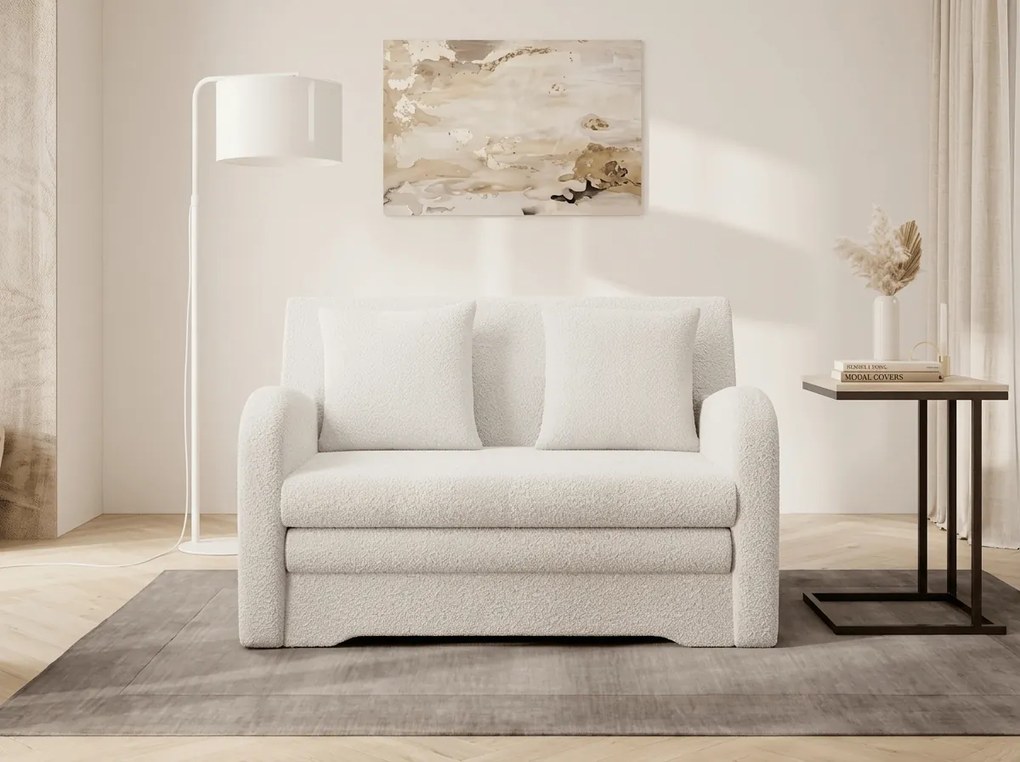 Rozkładana 2-osobowa sofa ARIO ROYAL, biała
