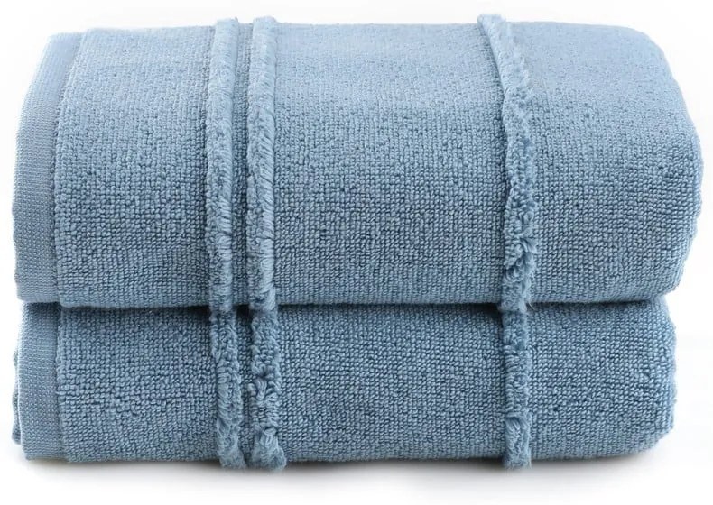 Niebieskie ręczniki frotte zestaw 2 szt. 50x90 cm Arden – Foutastic