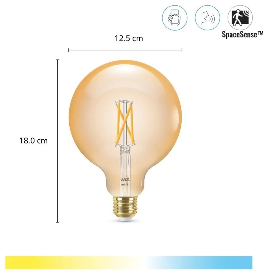 Inteligentna żarówka filamentowa z gwintem E27, 7 W – WiZ
