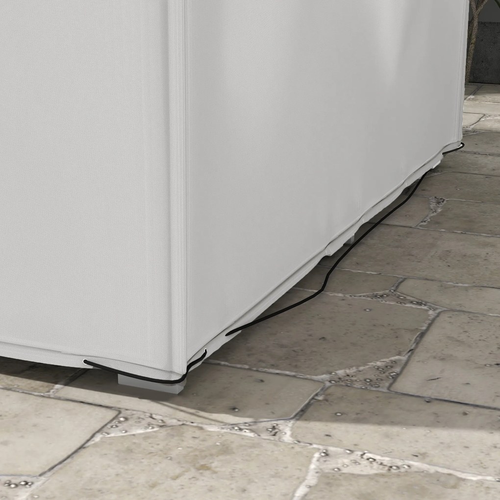 Outsunny Pokrowiec na meble ogrodowe, wodoodporny, przeciwsłoneczny, osłona ochronna 600D Oxford 210 x 140 x 80 cm, szary | Aosom PL