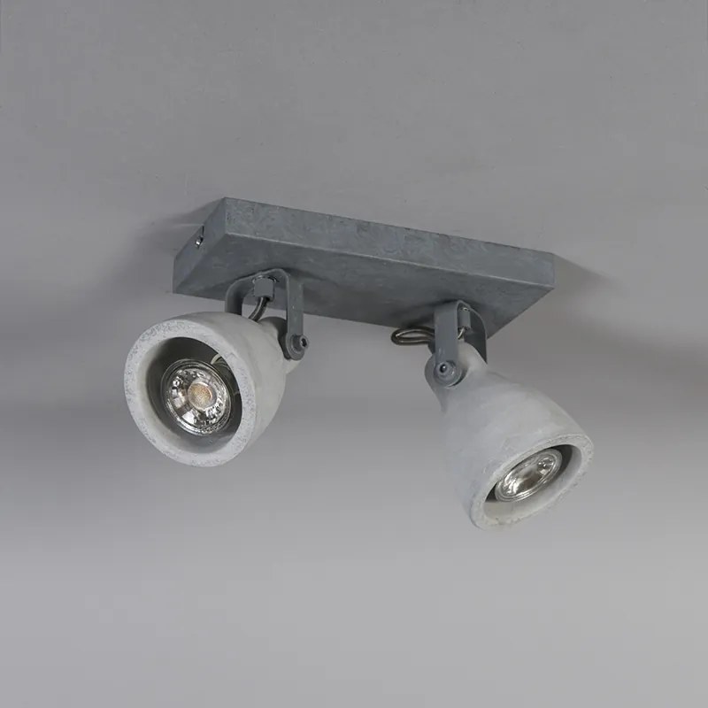 Industrialny reflektor szary beton 2-światła - Creto