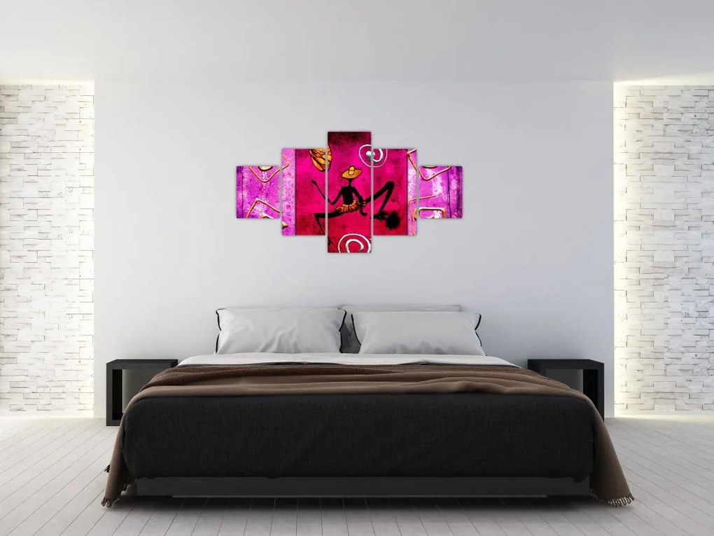 Obraz historycznego muralu (125x70 cm)