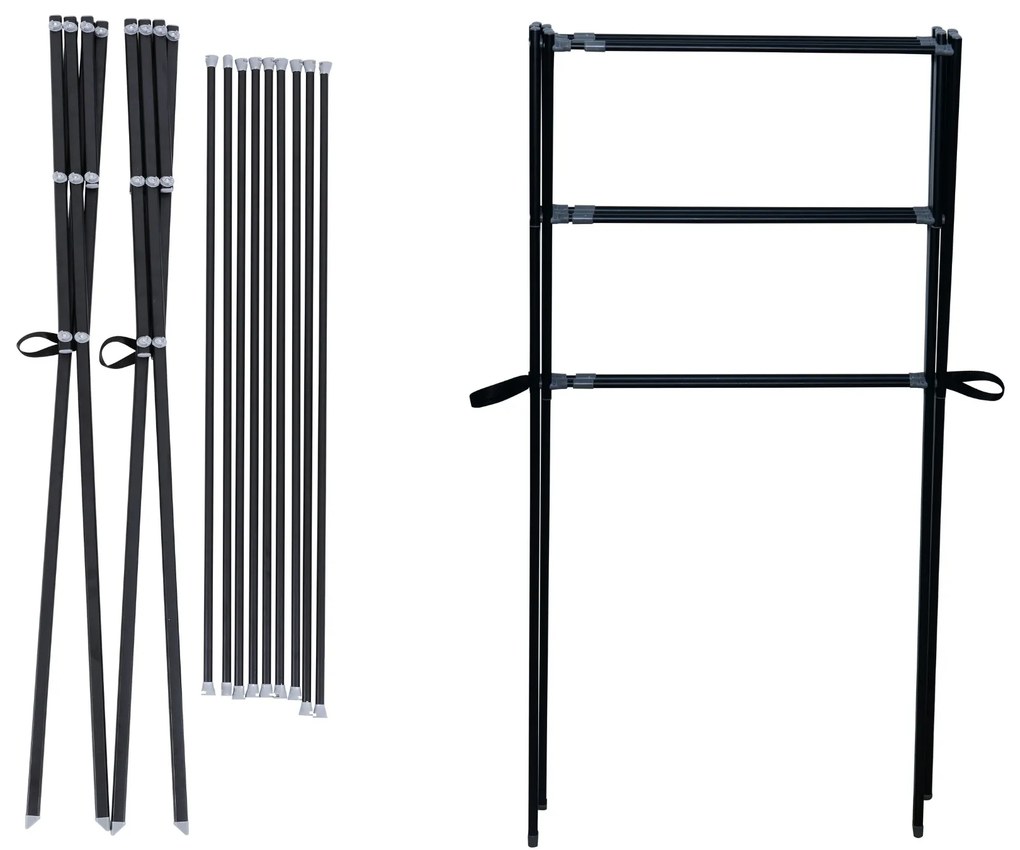 Rozkładana suszarka na pranie HARMEN, trzypoziomowa, 9 m