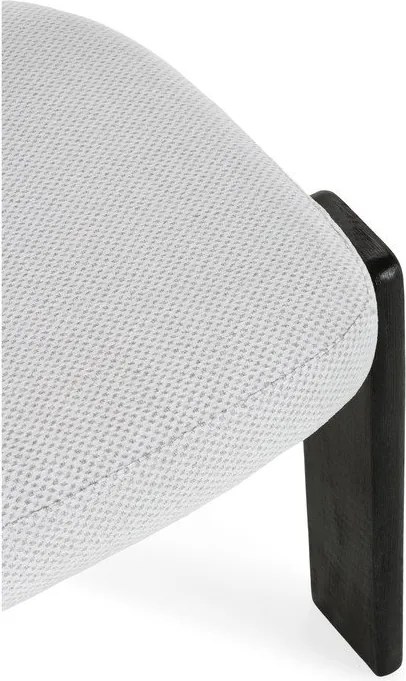 Czarne/jasnoszare tapicerowane krzesła zestaw 2 szt. Nadia – MOME