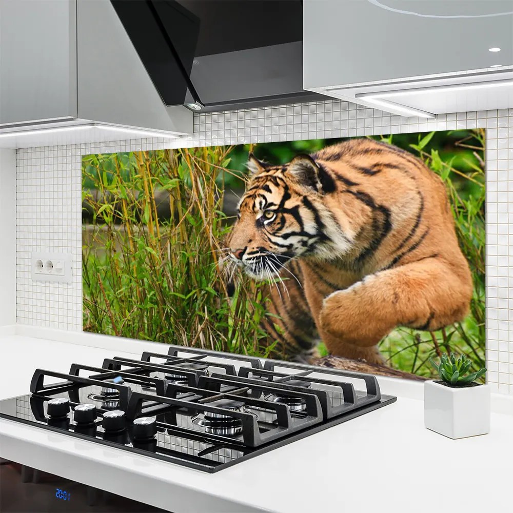 Panel nad blat kuchenny Majestatyczny Tygrys w Gęstwinie