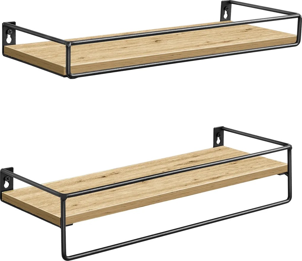 Zestaw 2 półek ściennych dąb artisan M4-B07