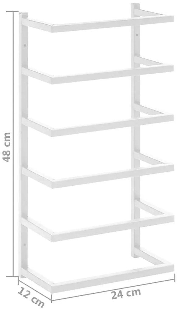 Biały wieszak na ręczniki typu drabinka P3-M46